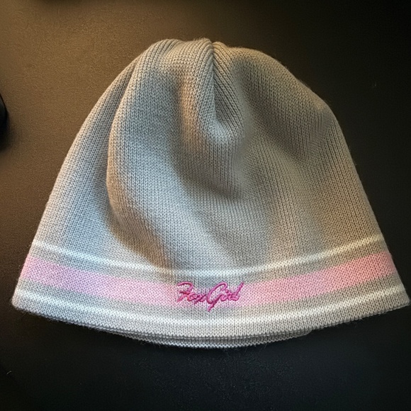 Fox girl Fox Racing Beanie Women's Gray, White & Pink - Picture 4 of 5